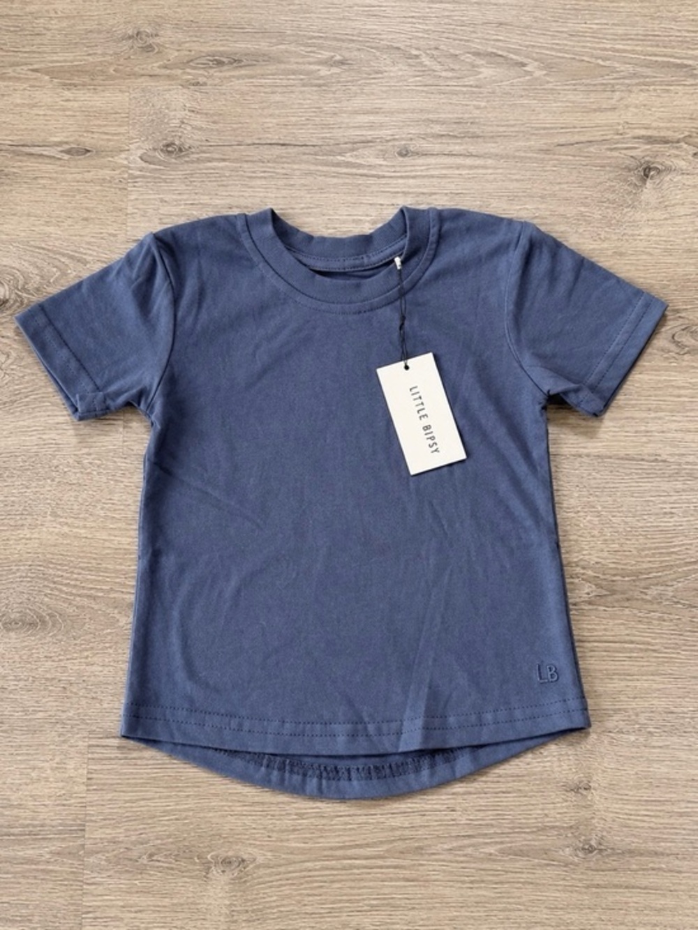 Little Bipsy Elevated Tee Worn Indigo Blue Short Sleeve Shirt Baby 12-18m NWT